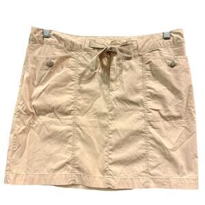 VTG Y2K Eddie Bauer Khaki Tan Utility Mini Skirt Size 4P